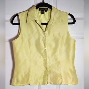 High Point Silk Sleeveless Button Up Blouse Size 8 Minor Discoloration